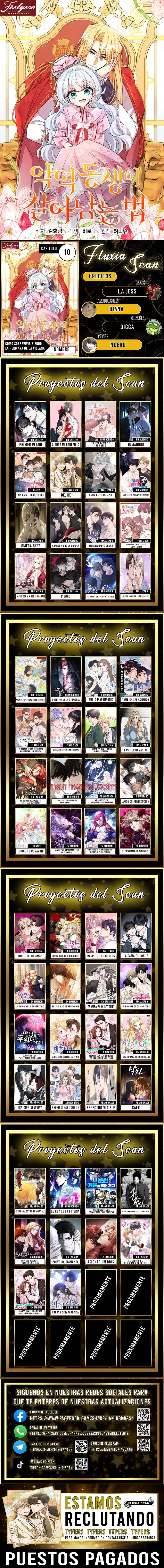 Cómo sobrevivir siendo la hermana de la villana - Capítulo 10 manhwa