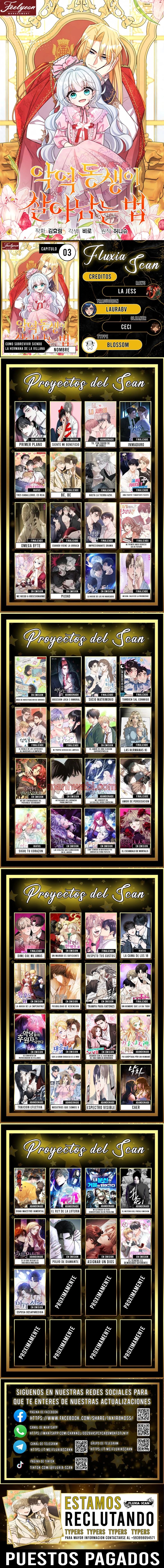 Cómo sobrevivir siendo la hermana de la villana - Capítulo 3 manhwa