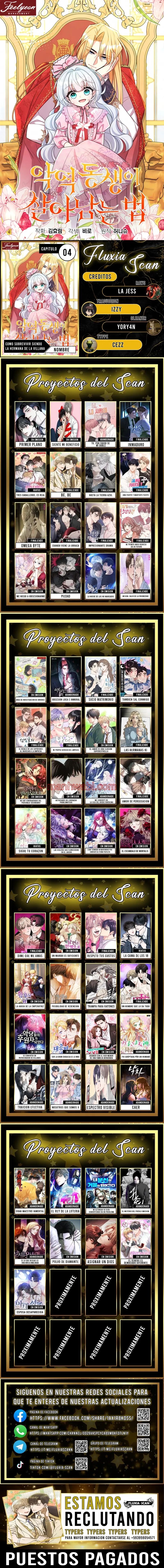 Cómo sobrevivir siendo la hermana de la villana - Capítulo 4_2 manhwa