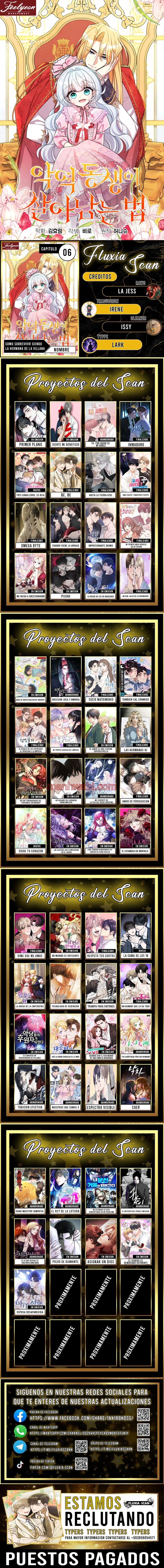 Cómo sobrevivir siendo la hermana de la villana - Capítulo 6 manhwa