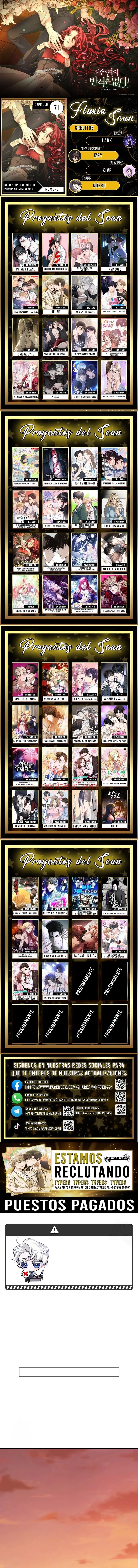 No hay contraataque del personaje secundario - Capítulo 71 manhwa