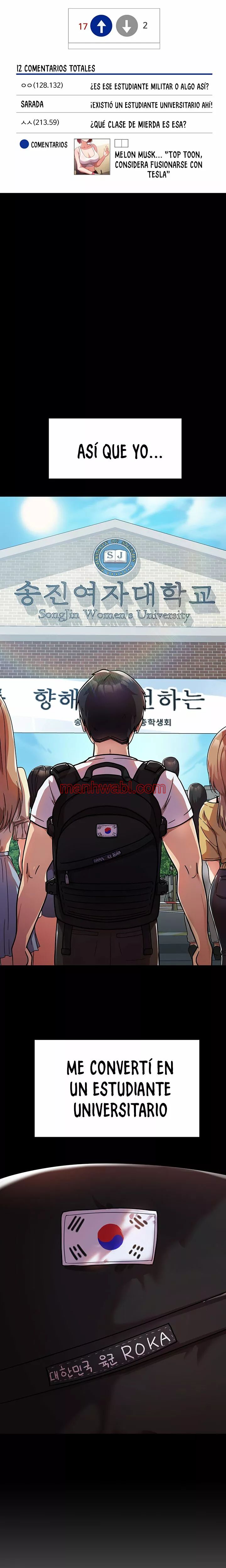 Universidad militar de mujeres - Capítulo 1 manhwa